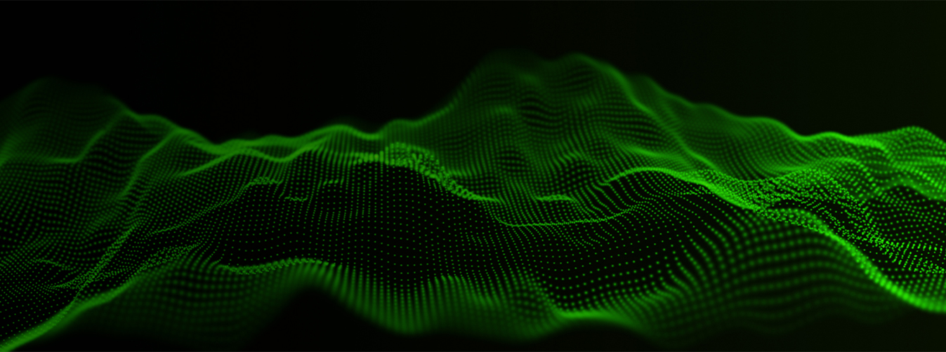 green digital waves